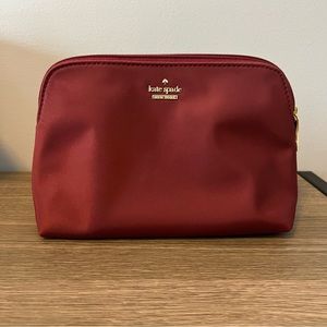 Kate Spade Maroon Burgundy Makeup Bag